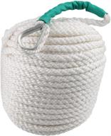 ⚓ bang4buck boat rope: heavy-duty polypropylene docking rope with thimble - superior strength for anchoring, sailing, and more! (green timble, 1/2" 100') логотип