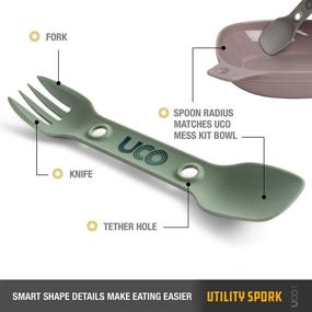 img 3 attached to 🍽️ UCO Utility Spork 3-in-1 Combo Spoon-Fork-Knife Utensil, 2-Pack: Gold and Sky Blue for Efficient Dining