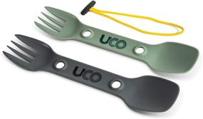 img 4 attached to 🍽️ UCO Utility Spork 3-in-1 Combo Spoon-Fork-Knife Utensil, 2-Pack: Gold and Sky Blue for Efficient Dining