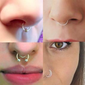 img 1 attached to Septum Rings Stainless Piercing Jewelry