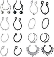 septum rings stainless piercing jewelry logo