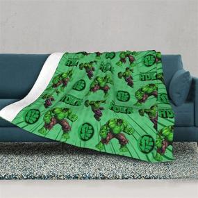 img 2 attached to 🦸 Superhero Blanket: Ultra Soft Plush Bed Blankets for Adults and Kids - Cozy, Lightweight Couch Throw (Size: 50"x40")