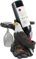 🦅 dwk bald eagle wine bottle holder with wine glasses - kitchen accessories and wine bar decor set логотип