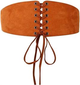 img 4 attached to Aecibzo Womens Elastic Stretch Waspie Women's Accessories in Belts