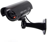 📷 deter intruders with the dummy security camera - realistic fake cctv surveillance system with flashing lights (1, black) logo