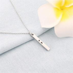 img 2 attached to 🎗️ Bobauna Semicolon Bar Necklace for Mental Health Awareness: Inspirational Strength Gift for Cancer Survivors