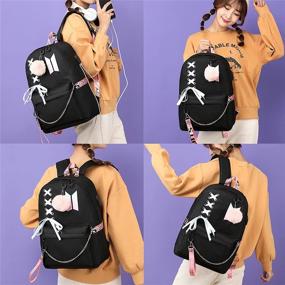 img 3 attached to 🎒 BOOSOS Backpack Daypack Taehyung Jungkook: Stylish and Versatile Travel Companion