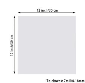 img 3 attached to EGOSKY 12-Pack 7mil Blank Stencil Sheets - 12x12 Inch Mylar Template Material for Cricut & Silhouette Machines