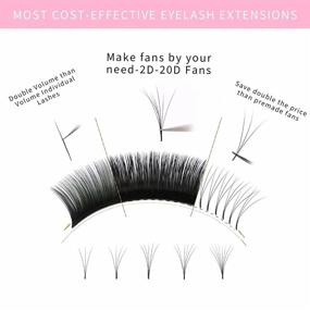 img 2 attached to RIISCA Easy Fan Volume Lashes 0.05mm C Curl MIX - Rapid Self Fanning Lash Extensions