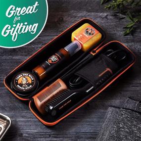 img 3 attached to 🧔 TAME THE WILD: Ultimate Beard Grooming Kit - Complete Essentials Set with Easy Glide Beard Straightener, Anti-Scald Comb, Heat Protection Spray, Beard Soap, Balm, Detangle Comb, and Storage Case for Effortless Beard Styling