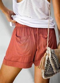 img 3 attached to 🩳 Stylish & Comfortable: Wielsscca Women's Drawstring Shorts with Pockets for Summer