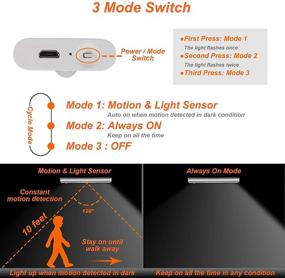 img 1 attached to Ultimate Illumination: Rechargeable Motion Sensor LED Closet Lights - Super Bright Indoor 💡 Lighting Solution for Cabinets, Ultra Energy-Saving & Battery Operated (6 inch, 0.75W, 5700K Gold)