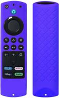 cover for all-new alexa voice remote (2018-2021) for fir tv stick (3rd gen) 2021/ fir tv stick 4k/ fir tv stick lite 2020/ fir tv cube/fir tv (3rd gen) protective silicone remote case - dark blue logo