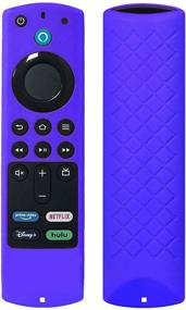 img 4 attached to Cover For All-New Alexa Voice Remote (2018-2021) For Fir TV Stick (3Rd Gen) 2021/ Fir TV Stick 4K/ Fir TV Stick Lite 2020/ Fir TV Cube/Fir TV (3Rd Gen) Protective Silicone Remote Case - Dark Blue