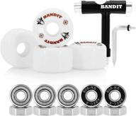 bandit skate co. skateboard wheels 52mm, abec 9 bearings & tool: optimal performance package logo