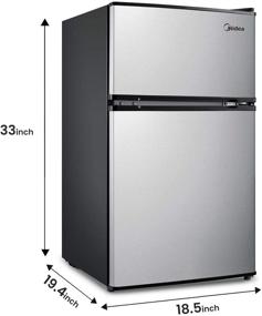 img 3 attached to 🥶 Midea WHD-113FSS1 Compact Refrigerator - 3.1 Cu. Ft. Stainless Steel