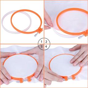 img 1 attached to 🧵 Wholesale Pack of 10 ZHAOER 5 Inch Embroidery Hoops – Plastic Circle Cross Stitch Hoop Rings