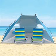 🏖️ easily assemble and transport the 9ft large sun shelter beach tent: family-friendly, uv protection, blue логотип