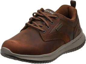img 4 attached to Skechers Delson Antigo Oxfords Brown Men's Shoes for Fashion Sneakers