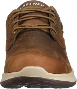 img 3 attached to Skechers Delson Antigo Oxfords Brown Men's Shoes for Fashion Sneakers