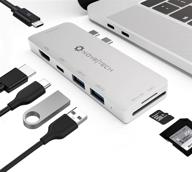 nov8tech usb c hub hdmi multiport 7in2 adapter dongle for silver macbook air m1 2021 2020 2019 2018 &amp логотип