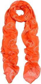 img 2 attached to Premium Trendy Peace Scarf White Women's Accessories and Scarves & Wraps