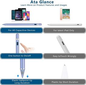 img 1 attached to Синяя цифровая ручка-стилус для сенсорных экранов - совместима с iPhone, iPad и планшетами