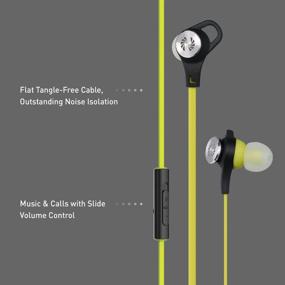 img 2 attached to 🎧 Phiaton C530S In-Ear Stereo Earbuds: Wired Earphones with Mic and Controller, Extra Bass - Green