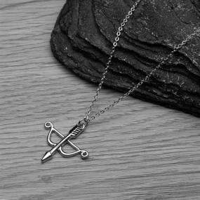 img 2 attached to Stylish Archery Charm Necklace for Active Girls and Women - Sportybella Bow and Arrow Jewelry