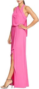 img 1 attached to Halston Womens Asymmetric Draped Azalea