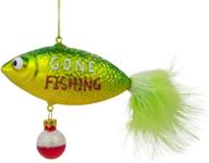 🎣 bestpysanky glass christmas ornament - gone fishing theme логотип