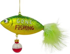 img 3 attached to 🎣 BestPysanky Glass Christmas Ornament - Gone Fishing Theme