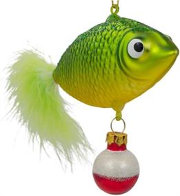 img 2 attached to 🎣 BestPysanky Glass Christmas Ornament - Gone Fishing Theme