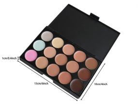 img 2 attached to Enhance Your Makeup Routine with the Versatile 15 Colors Cosmetics Cream Contour Foundation Concealer Palette Kit & 11pcs Bamboo Brush Set