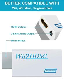 img 3 attached to 🎮 Wii to HDMI Converter 1080P: Enhance Your Gaming Experience with High Speed Wii HDMI Cable and Adapter - Compatible with Wii, Wii U, HDTV - Supports All Wii Display Modes 720P, NTS
