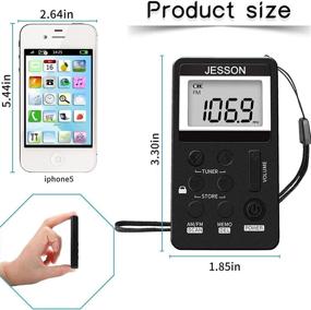 img 1 attached to 📻 JESSON Portable Personal AM FM Pocket Radio with Digital Tuning, Stereo Sound, Earphone, and Rechargeable Battery for Walking