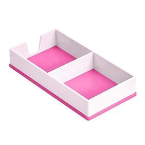 img 4 attached to 📝 Amazon Basics Pink and White Sticky Note Holder: Organize and Personalize Your Workspace!