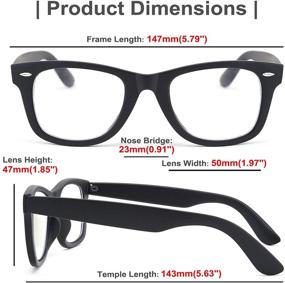 img 1 attached to 👓 WANWAN Retro Square Style Reader: Protect Your Eyes with Anti-Reflective Blue Light Blocking Reading Glasses for Women and Men