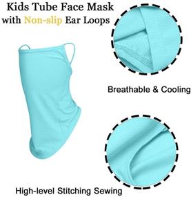 img 2 attached to 👧 Dust-Resistant Stretchable Collar Bandana Balaclava for Girls – Enhanced Accessory for Girls