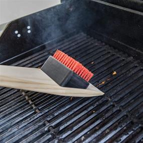 img 1 attached to 🔥 Char-Broil 3715952R06 Hot & Cool-Clean Combo Grill Brush: Ultimate Natural Wood Solution