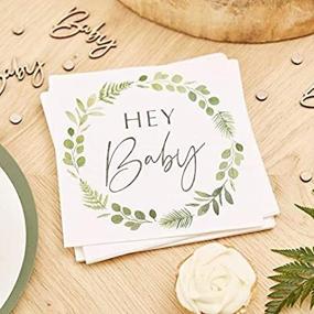 img 2 attached to 🎉 Hey Baby Shower Napkins 7"x7" - Disposable Party Decorations, Pack of 32