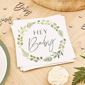 img 1 attached to 🎉 Hey Baby Shower Napkins 7"x7" - Disposable Party Decorations, Pack of 32