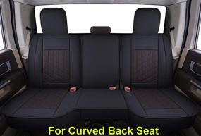 img 2 attached to INCH EMPIRE Seat Cover Full Set Fit For RAM 1500 2500 3500 2012-2021 With Curved Back Bench Synthetic Leather Water-Proof 2012