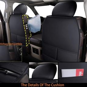 img 1 attached to INCH EMPIRE Seat Cover Full Set Fit For RAM 1500 2500 3500 2012-2021 With Curved Back Bench Synthetic Leather Water-Proof 2012