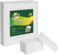 🧽 (20 pack) scrubit extra strong magic sponge eraser: ultimate cleaning solution for kitchen, bathroom, floors, and walls - effectively remove tough stains and dirt with durable melamine power scrubber pads logo