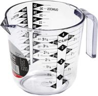 🥄 chef craft select plastic measuring cup, 4 cup, clear - accurate and practical kitchen tool logo