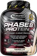 💪 vanilla muscle builder protein powder - 4.59lbs, ideal for muscle gain, 8-hour slow release whey & casein blend by muscletech logo