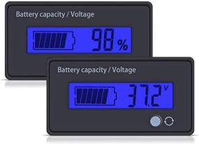 img 4 attached to 🔋 36V жидкокристаллический индикатор уровня заряда батареи для многофункционального мониторинга свинцово-кислотной батареи - идеально подходит для мотоциклов, гольфкартов, автомобилей (синий)