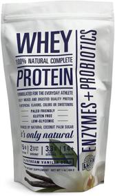 img 2 attached to 🥛 Whey Protein Powder with Probiotics & Enzymes – Gluten-Free, Keto-Friendly | Low Glycemic, Low Carb, Low Sugar Vanilla: Ideal for Weight Loss and Muscle Building; Say Goodbye to Stomach Upset!