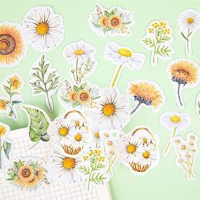 img 1 attached to 🌼 Vibrant Watercolor Daisy and Sunflower Stickers - Perfect for Scrapbooking, Journals, and Planners!